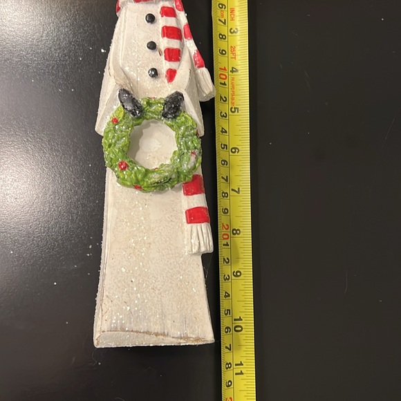 Melrose Wooden Sparkle Rustic Snowman - Picture 9 of 11